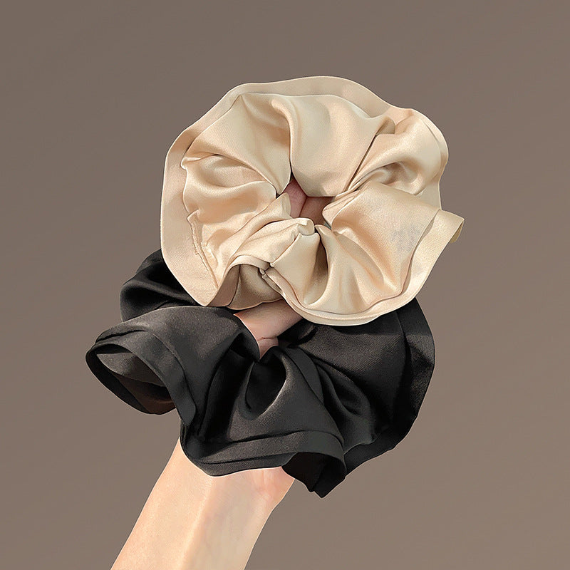 Wholesale Large Intestine Headline Light Luxury Silk Hair Accessories Pontail Hair Ring